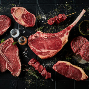 Whole Beef Share with 400-415 lbs of beef - 50% ground beef, 20% premium steak, %30 other steak/ roast/ other cuts